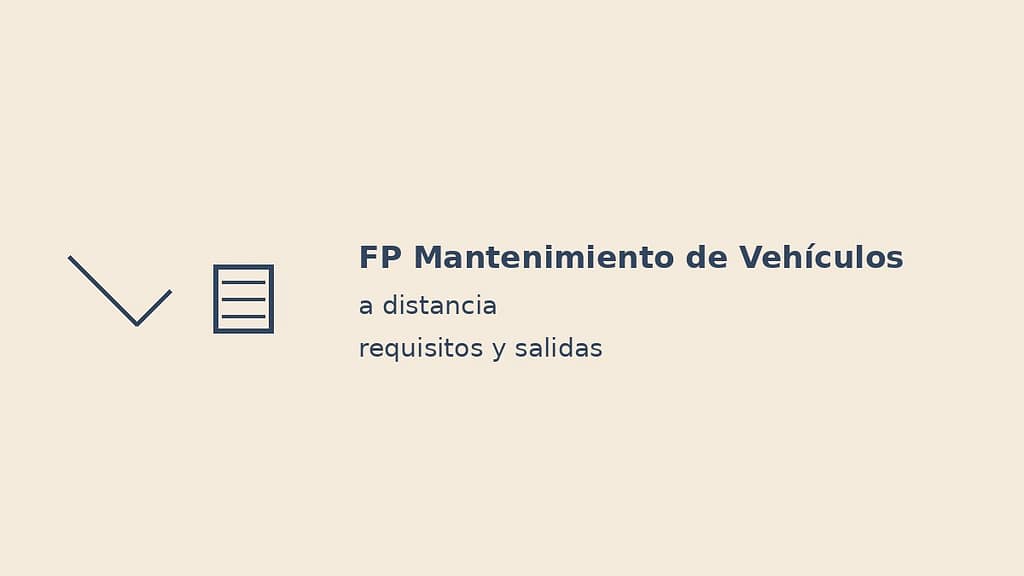 Imagen destacada de FP Mantenimiento de Vehículos a distancia